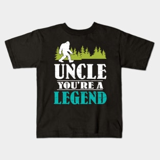 Uncle Bigfoot You're A Legend Happy Father Parent Summer Independence Summer Day Vintage Retro Kids T-Shirt